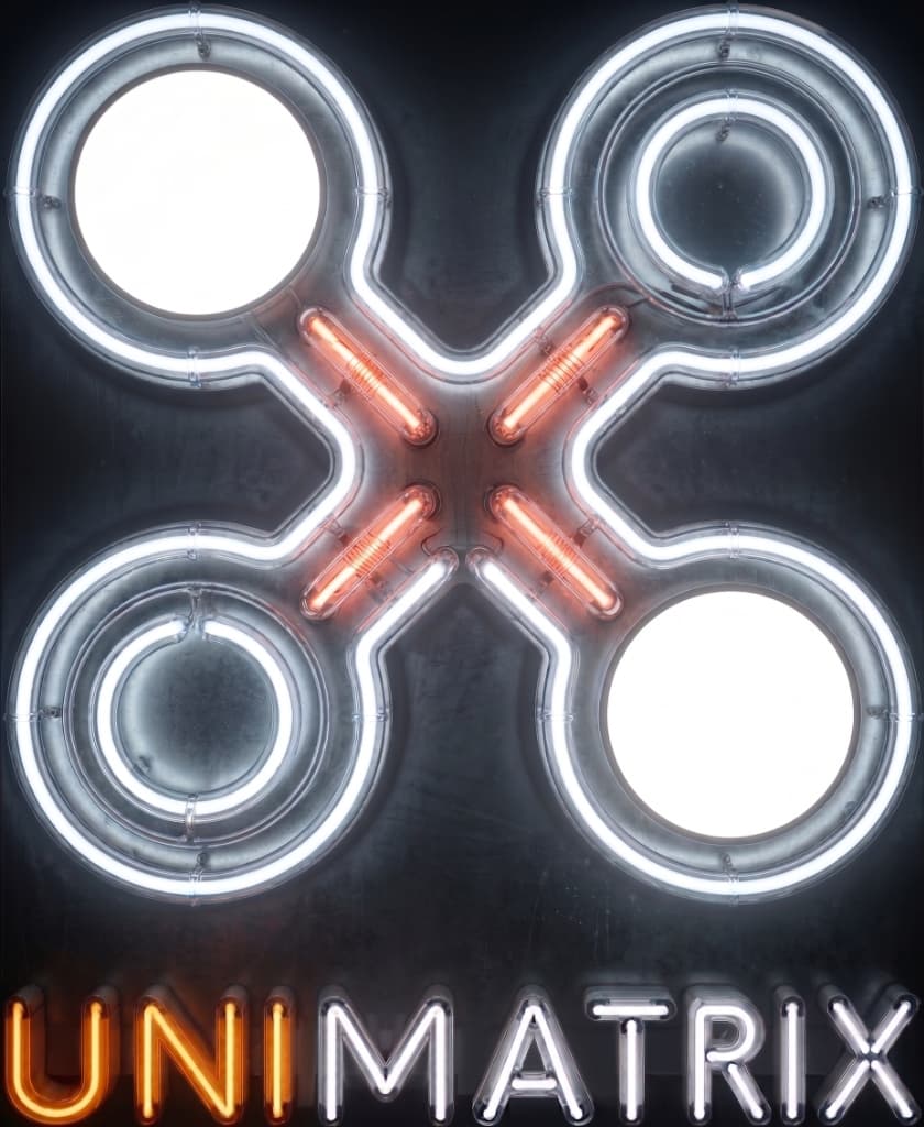Unimatrix neon sign logo